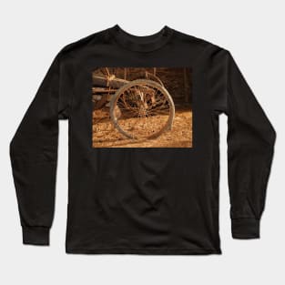 Wheel on Old Wooden Cart Long Sleeve T-Shirt